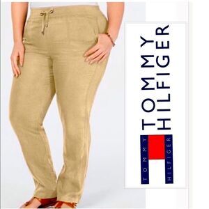 Tommy Hilfiger Plus Size Women’s Linen Pants 14W